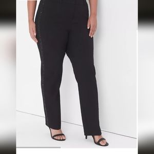 Signature Fit Perfect Drape Straight Leg Pant - Sequin Side Tape 18